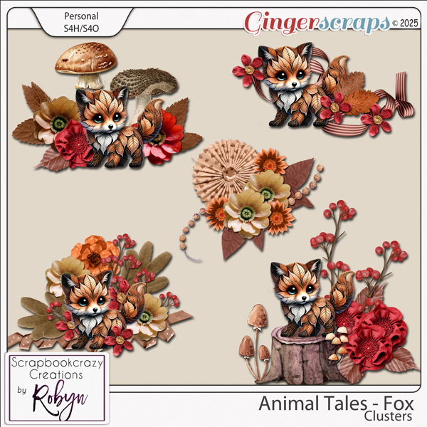 Animal Tales - Fox Clusters by Scrapbookcrazy Creations