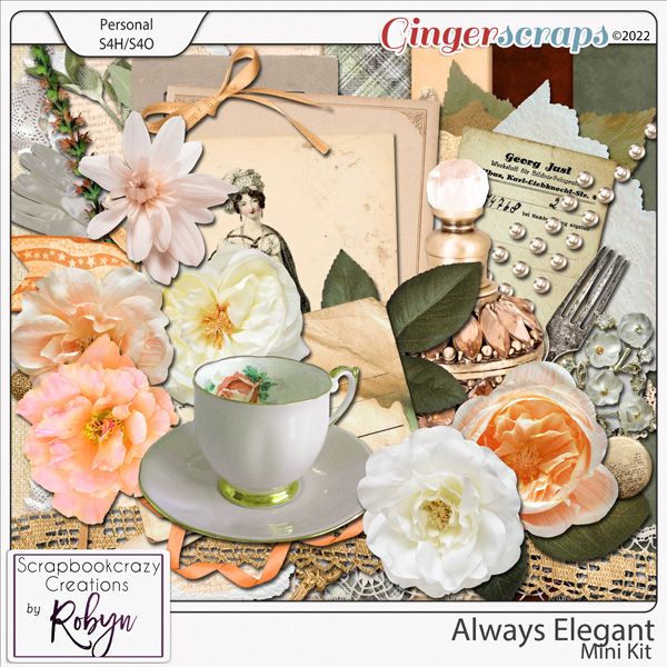 Always Elegant Mini Kit by Scrapbookcrazy Creations