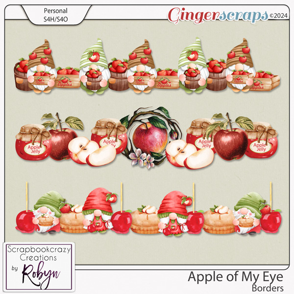 Apple of My Eye Borders by Scrapbookcrazy Creations