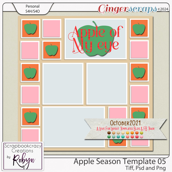 Apple Season template 05 by Scrapbookcrazy Creations