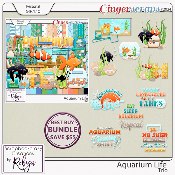 Aquarium Life Trio by Scrapbookcrazy Creations