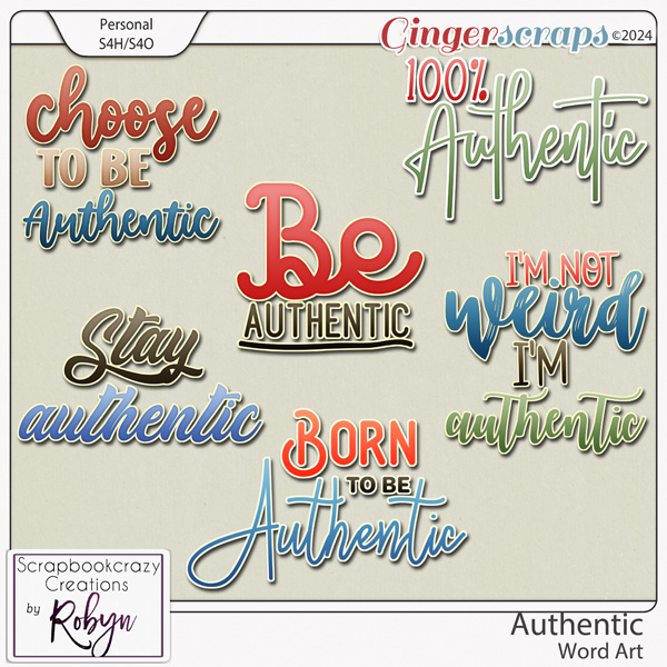 Authentic Word Art Titles by Scrapbookcrazy Creations