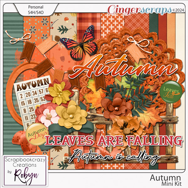 Autumn Mini Kit by Scrapbookcrazy Creations