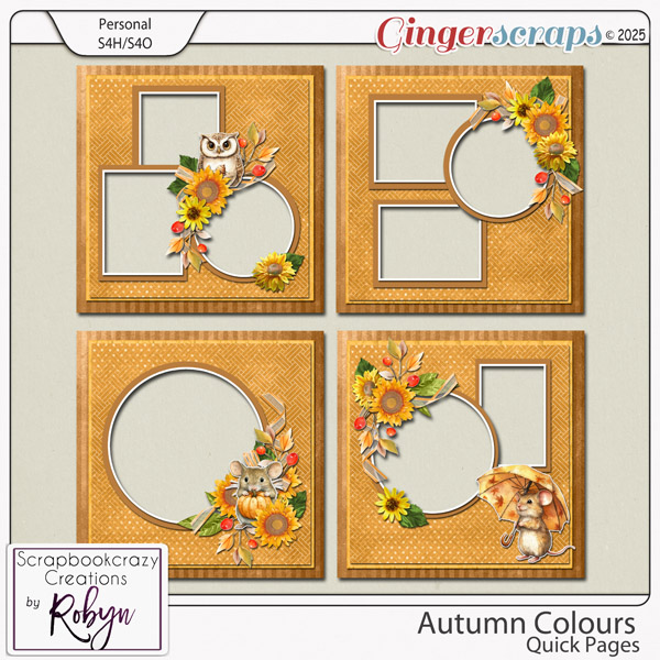 Autumn Colour Quick Pages by Scrapbookcrazy Creations