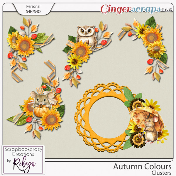 Autumn Colour Clusters by Scrapbookcrazy Creations