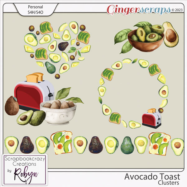 Avocado toast clusters by Scrapbookcrazy Creations