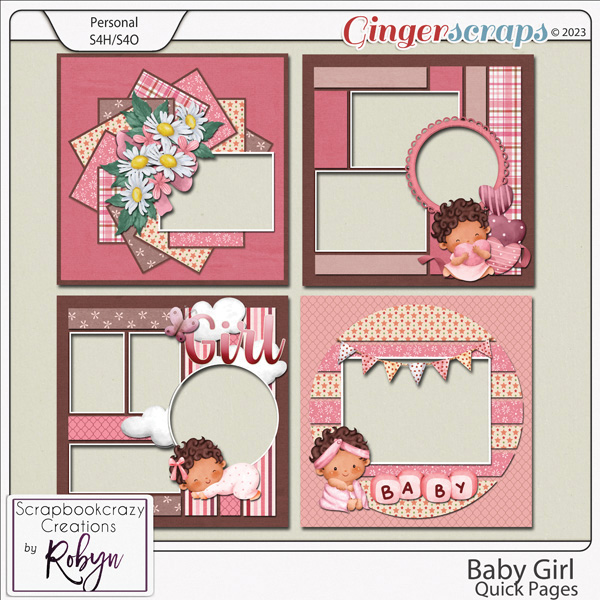 Baby Girl Quick Pages by Scrapbookcrazy Creations