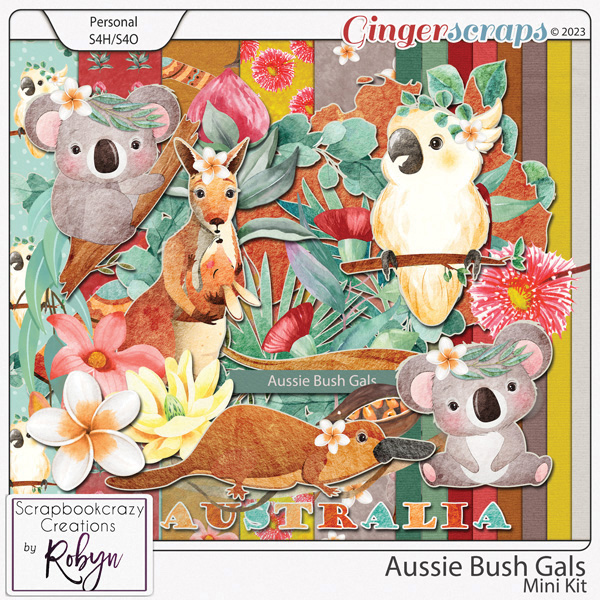 Aussie Bush Gals Mini Kit by Scrapbookcrazy Creations