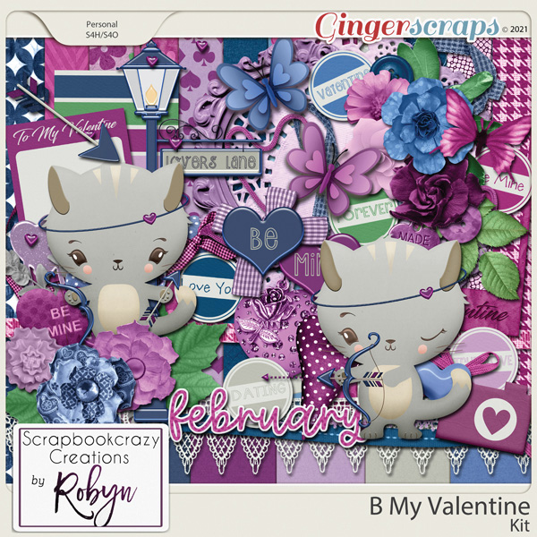 B My Valentine Kit by Scrapbookcrazy Creations