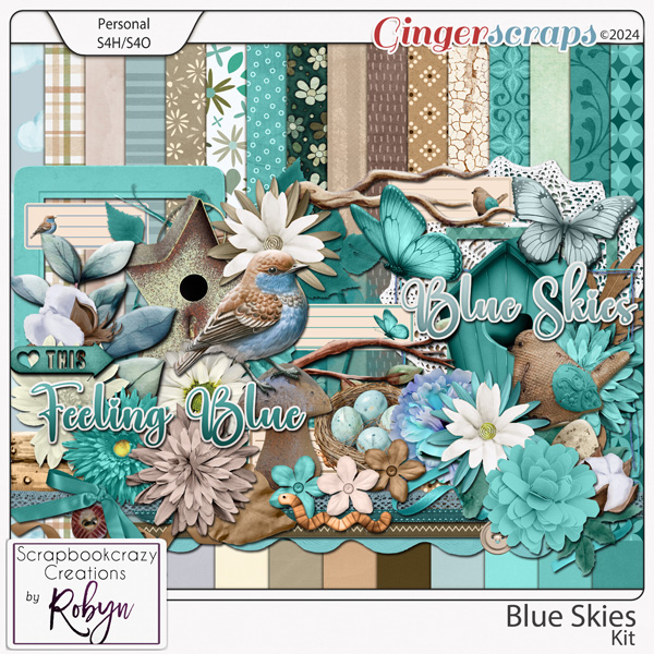 Blue Skies Kit by Scrapbookcrazy Creations