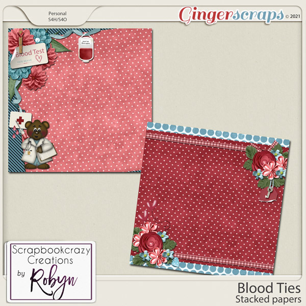 Blood Ties Stacked papers by Scrapbookcrazy Creations