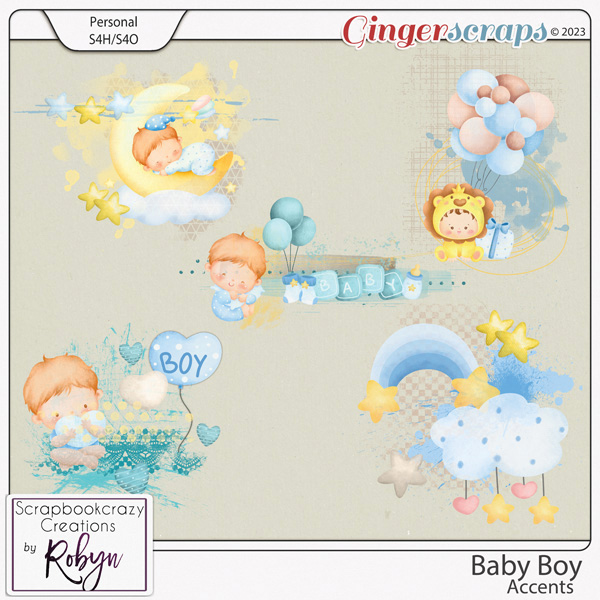 Baby Boy Accents by Scrapbookcrazy Creations