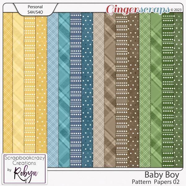 Baby Boy Pattern Papers 02 by Scrapbookcrazy Creations