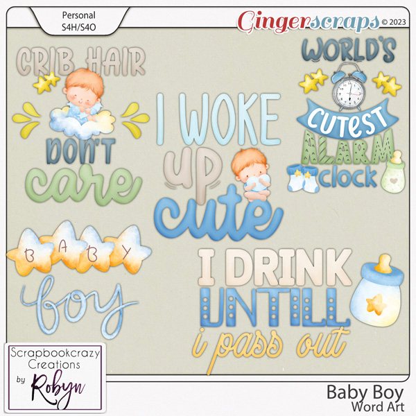 Baby Boy Word Art by Scrapbookcrazy Creations