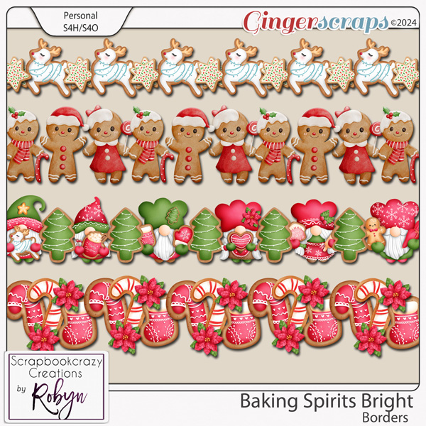 Baking Spirits Bright Borders by Scrapbookcrazy Creations