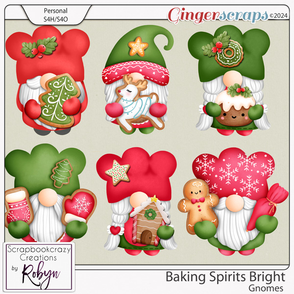 Baking Spirits Bright Gnomes by Scrapbookcrazy Creations