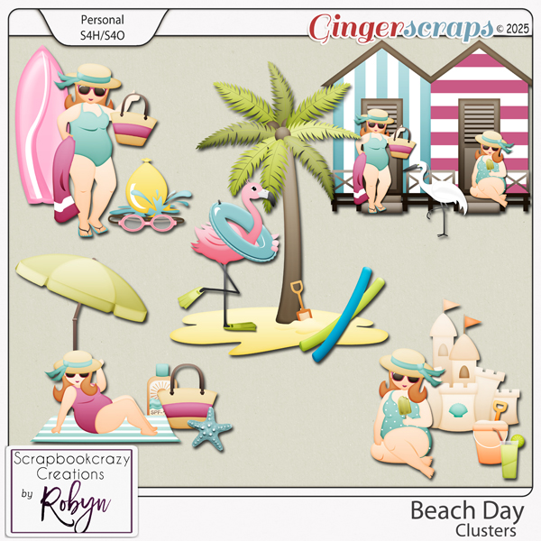 Beach Day Clusters by Scrapbookcrazy Creations