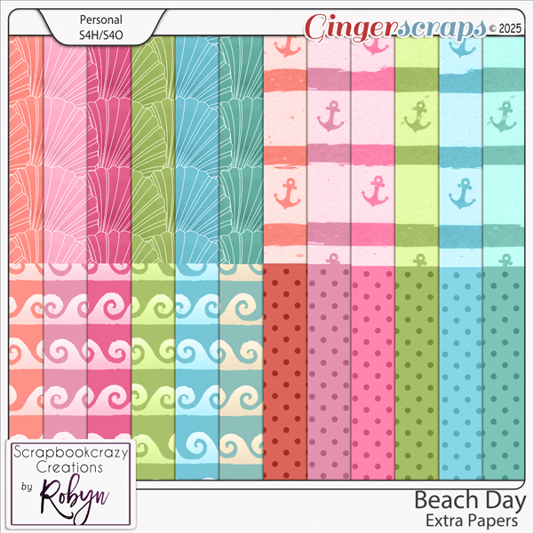 Beach Day Extra Papers by Scrapbookcrazy Creations