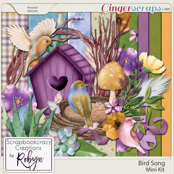Bird Song Mini Kit by Scrapbookcrazy Creations
