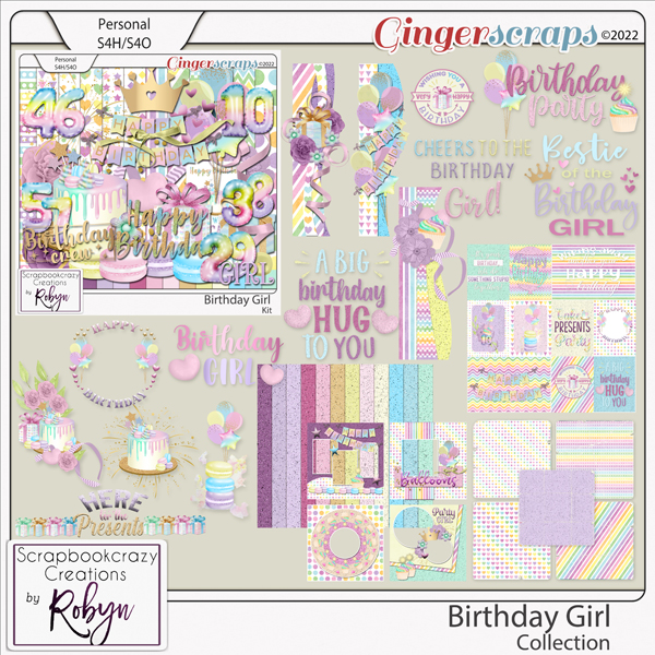 Birthday Girl Collection by Scrapbookcrazy Creations