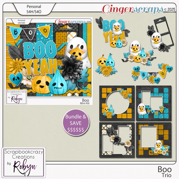 Boo Trio by Scrapbookcrazy Creations