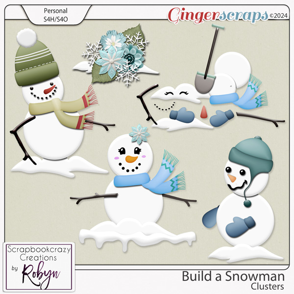 Build a Snowman Clusters by Scrapbookcrazy Creations