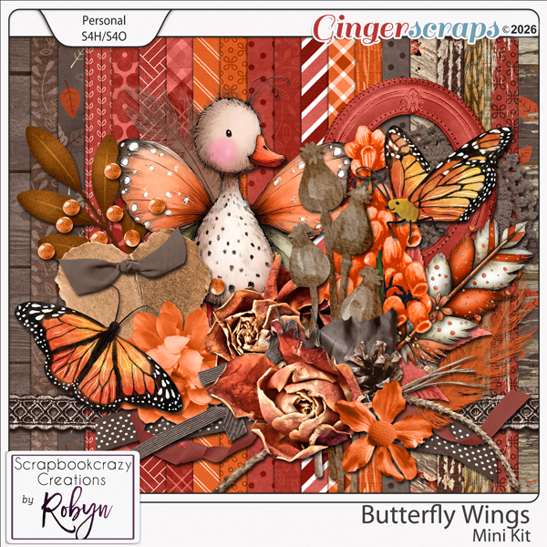 Butterfly Wings Mini Kit by Scrapbookcrazy Creations