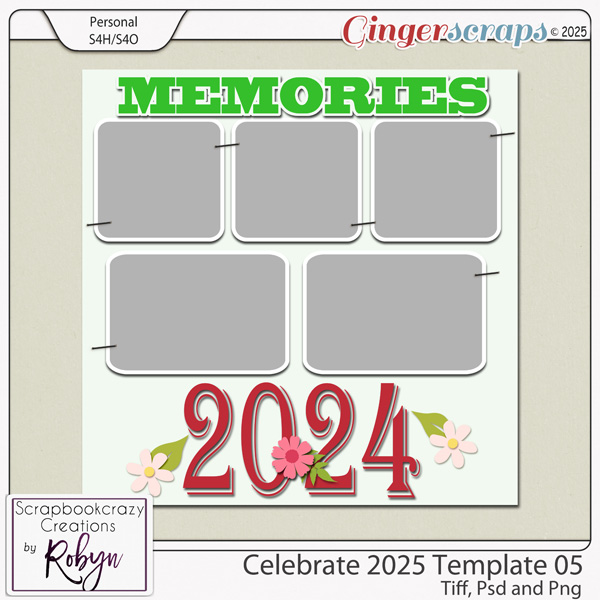 Celebrate 2025 Template 05 by Scrapbookcrazy Creations