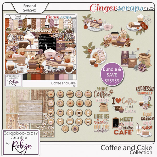 Coffee and Cake Collection by Scrapbookcrazy Creations
