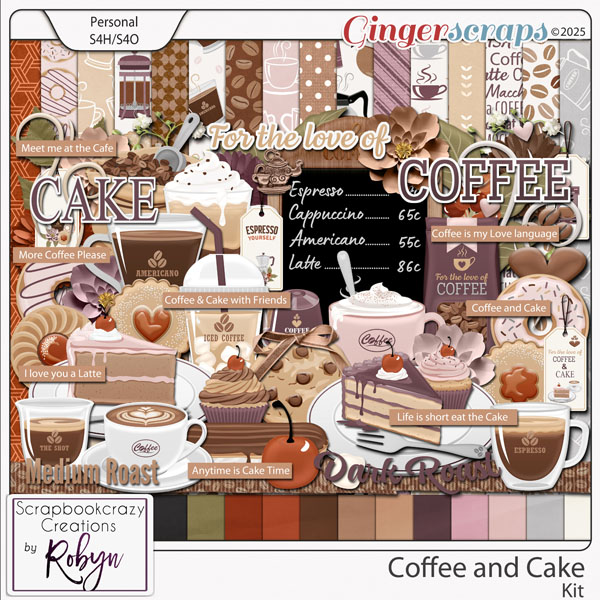 Coffee and Cake Kit by Scrapbookcrazy Creations