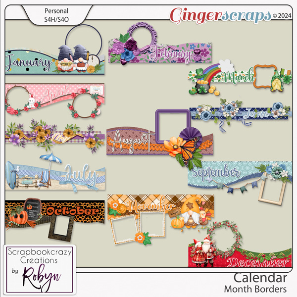 Calendar Borders by Scrapbookcrazy Creations