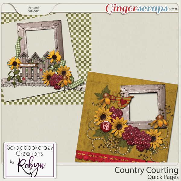 Country Courting Quick Pages by Scrapbookcrazy Creations