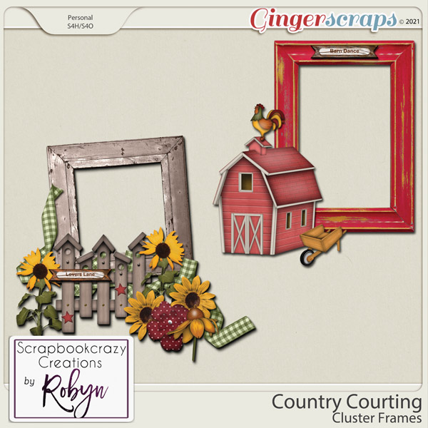 Country Courting Cluster Frames by Scrapbookcrazy Creations