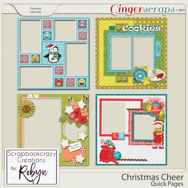 Christmas Cheer Quick Pages by Scrapbookcrazy Creations