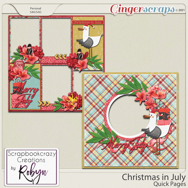 Christmas in July Quick Pages by Scrapbookcrazy Creations