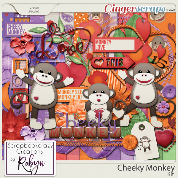 Cheeky Monkey Kit by Scrapbookcrazy Creations