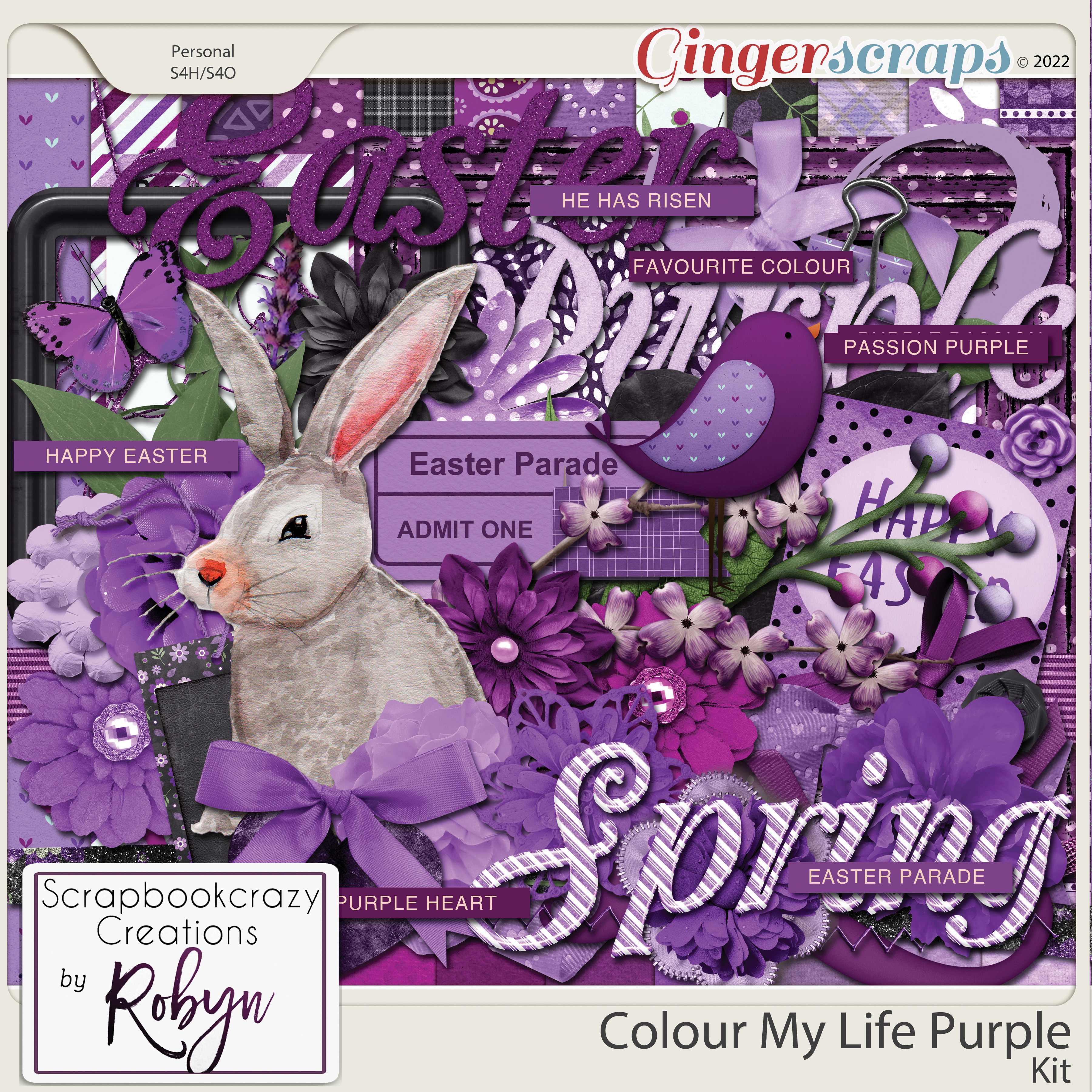 Colour My Life Purple Kit by Scrapbookcrazy Creations