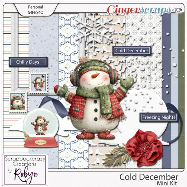 Cold December Mini Kit by Scrapbookcrazy Creations