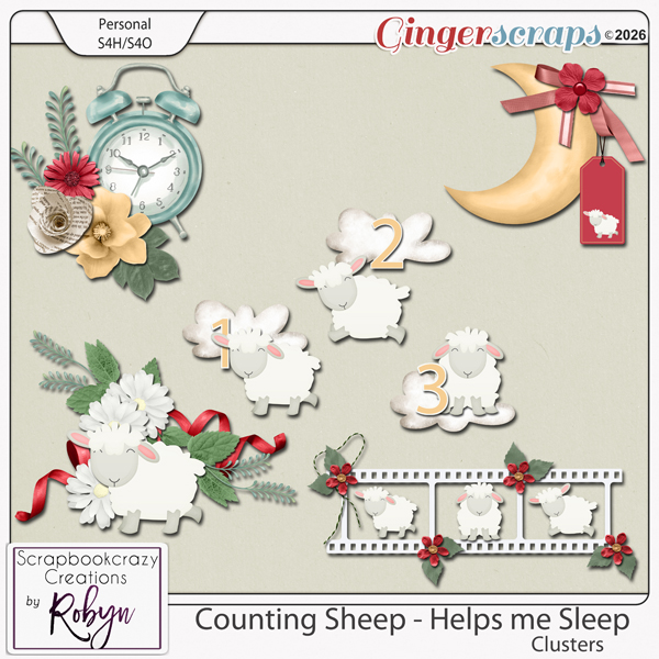Counting Sheep - Helps me Sleep Clusters by Scrapbookcrazy Creations
