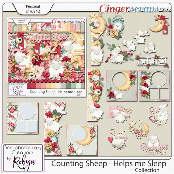 Counting Sheep - Helps me Sleep Collection by Scrapbookcrazy Creations