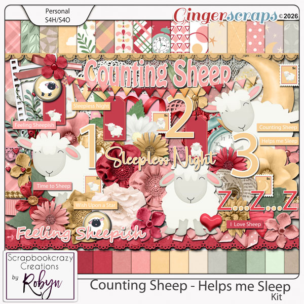 Counting sheep - helps me sleep Kit by Scrapbookcrazy Creations