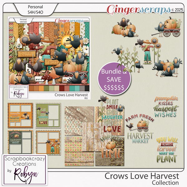 Crows Love Harvest Collection by Scrapbookcrazy Creations
