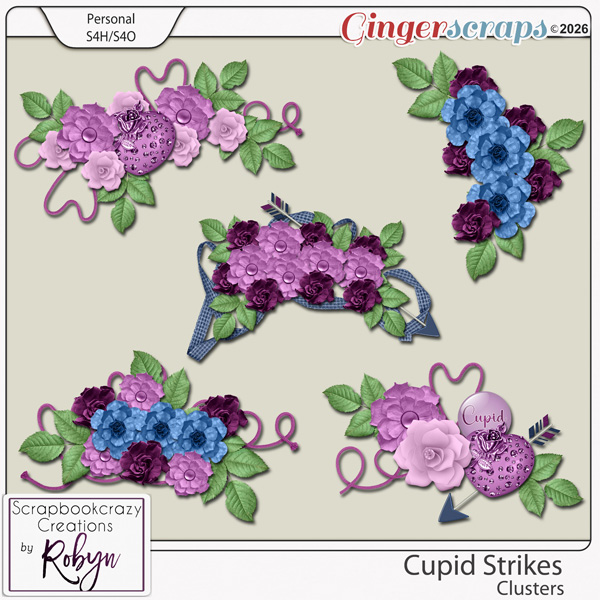 Cupid Strikes Clusters by Scrapbookcrazy Creations