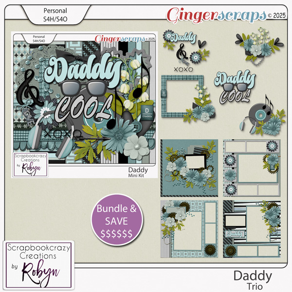 Daddy Trio by Scrapbookcrazy Creations