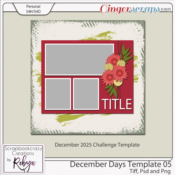 December Days Template 05 by Scrapbookcrazy Creations