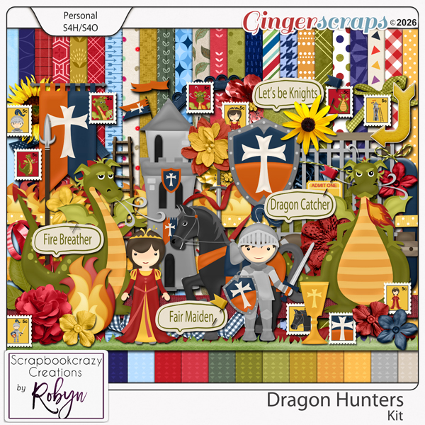Dragon Hunters Kit by Scrapbookcrazy Creations