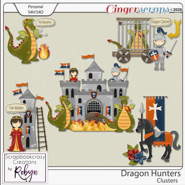 Dragon Hunters Clusters by Scrapbookcrazy Creations