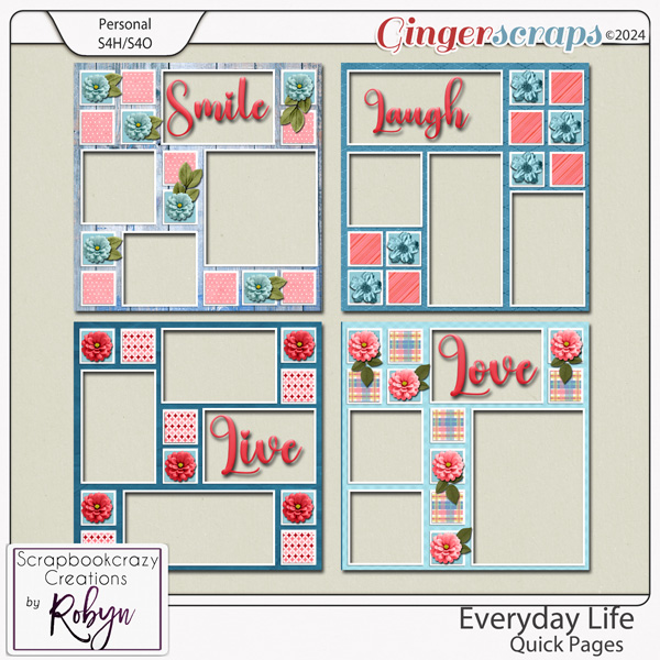 Everyday Life Quick Pages by Scrapbookcrazy Creations