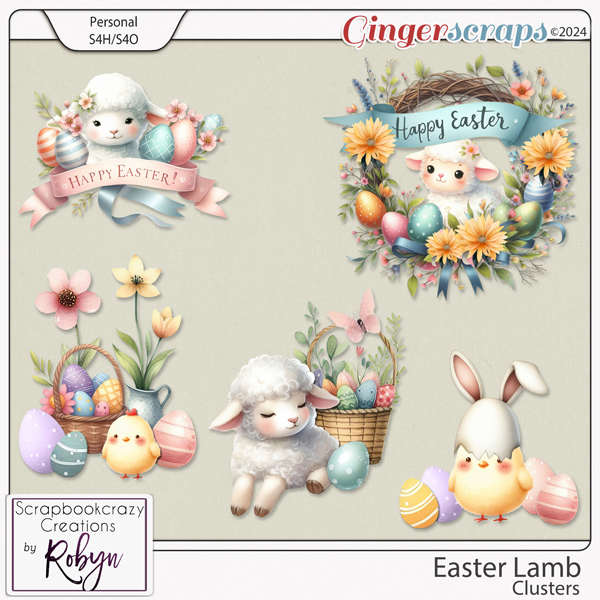 Easter Lamb Clusters by Scrapbookcrazy Creations