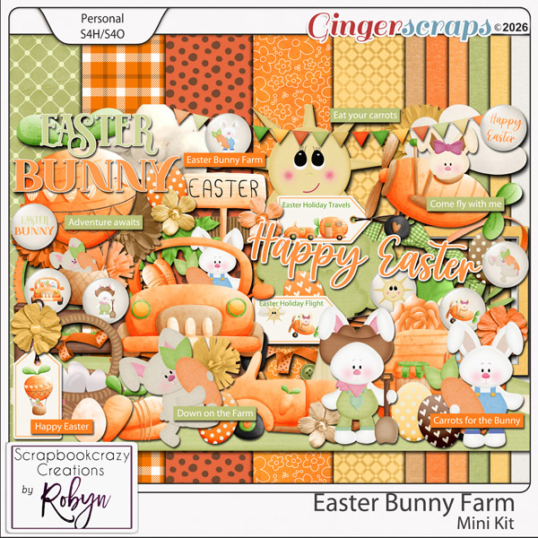 Easter Bunny Farm Mini Kit by Scrapbookcrazy Creations